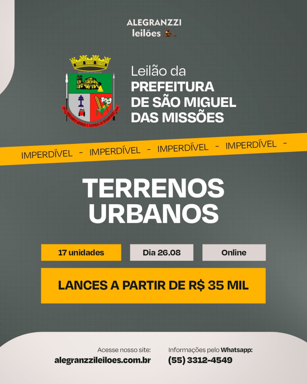 LEILÃO DA PREFEITURA DE SÃO MIGUEL DAS MISSÕES - RS